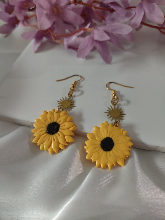 SUNNY SUNFLOWER EARRINGS