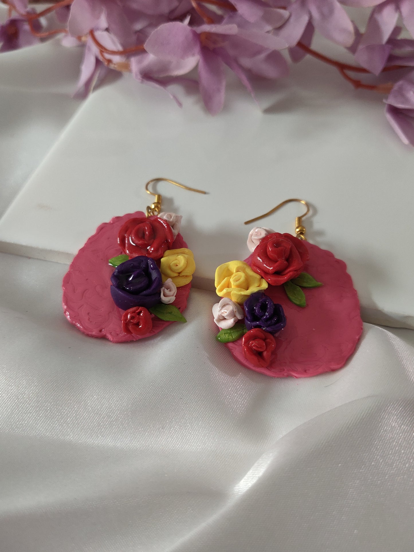 FLORAL CREATIVE BRAIN EARRINGS