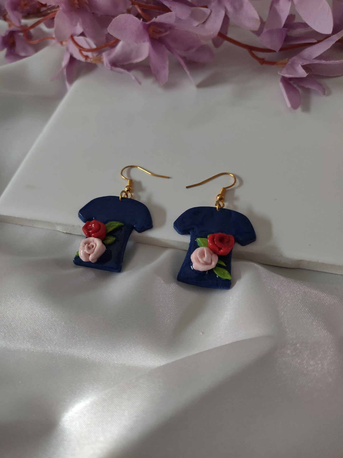 FLORAL NURSE SCRUBS EARRINGS