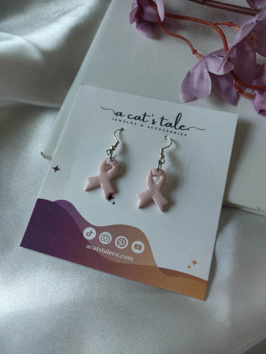 CANCER RIBBON EARRINGS